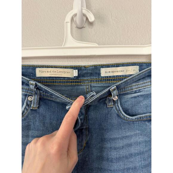 Pilcro by Anthropologie jeans slim boyfriend jeans size 26 - Picture 3 of 4